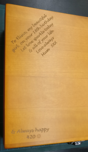 picture of engraved wooden box